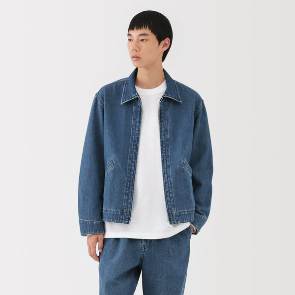 Kapok Blend Denim Blouson | Men's Sustainable Fashion | MUJI USA