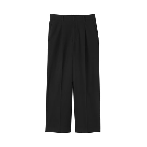 Brushed Straight Pants Black MUJI
