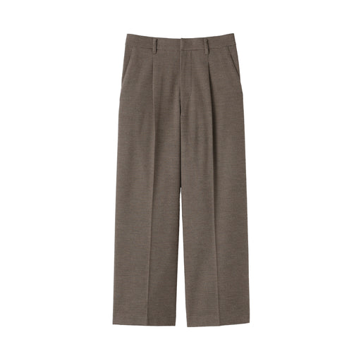 Brushed Straight Pants Brown Pattern MUJI