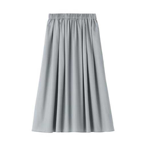 Lyocell Blend Flared Skirt Smoky Blue MUJI