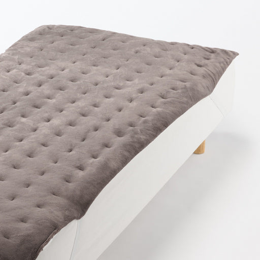 Recycled Polyester Quilted Bed Pad - Queen Dark Beige MUJI