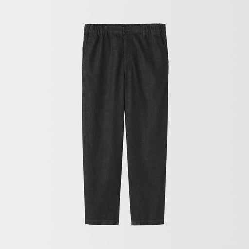 Denim Easy Pants Black MUJI