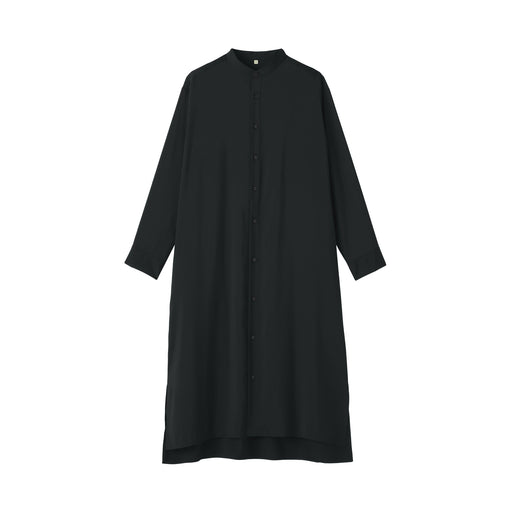 Labo Modal Blend Relaxed Shirt Dress Black MUJI
