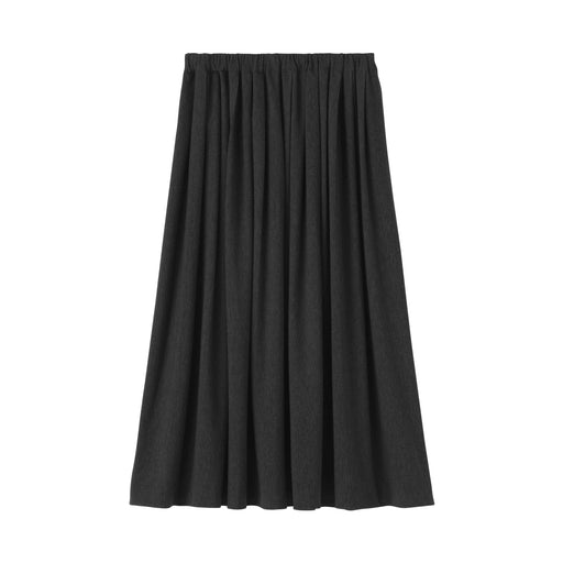 Labo Jersey Pleated Skirt Charcoal Gray MUJI