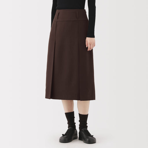 Labo Polyester Twill Tuck Skirt MUJI