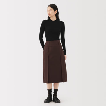 Labo Polyester Twill Tuck Skirt MUJI