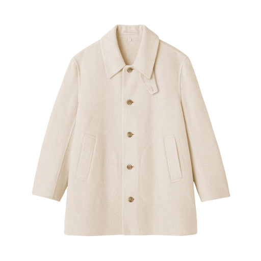 #WK42 [import] Labo Cashmere Mix Soutien Collar Coat AF0D625A Light Beige MUJI
