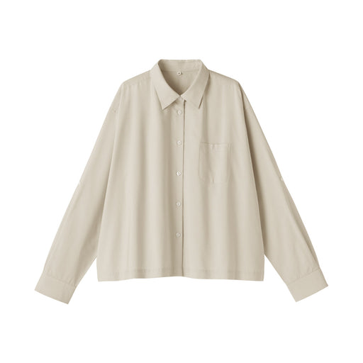 Labo Modal Blend Relaxed Shirt Ivory Stripe MUJI