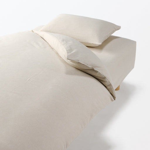 Cotton Flannel Fitted Sheet Light Brown MUJI