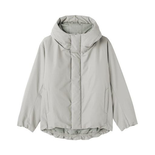 Padded Hooded Jacket Light Silver Gray MUJI