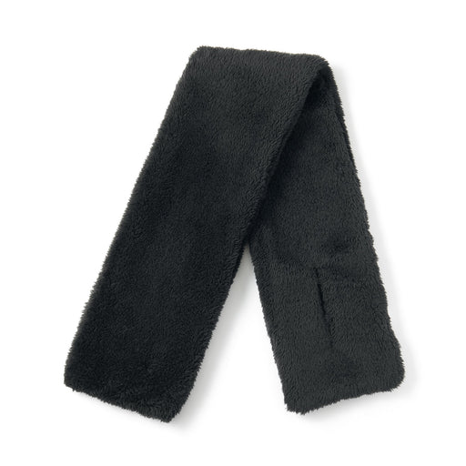 Recycled Polyester Boa Scarf Black MUJI