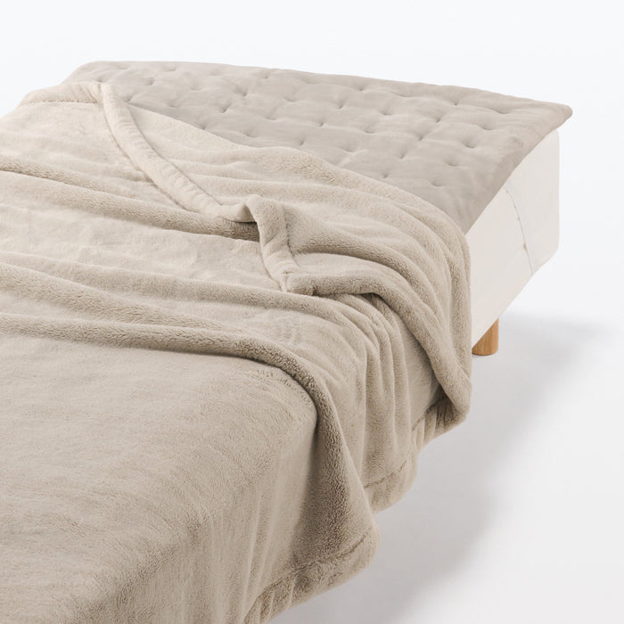 Recycled Polyester Warm Thick Blanket - Single | MUJI USA