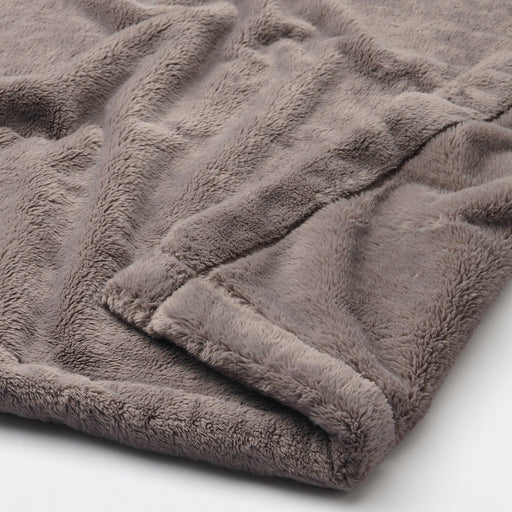 Recycled Polyester Warm Thick Blanket - Single Dark Beige MUJI