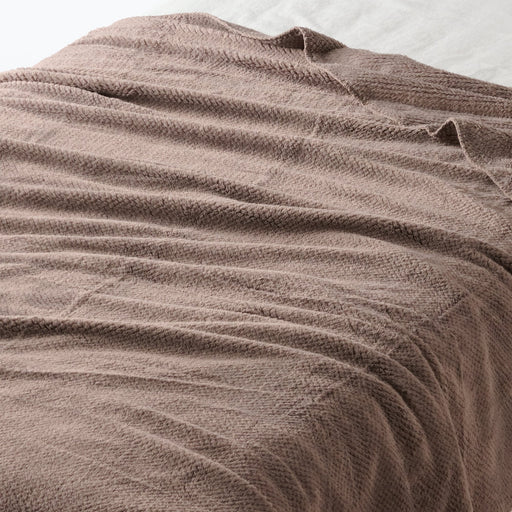 Recycled Polyester Warm Thin Blanket - Single Dark Beige Single (W55.1 x L78.7") MUJI