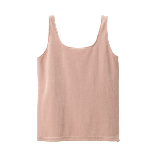 Cotton Velour Tank Top Pink MUJI