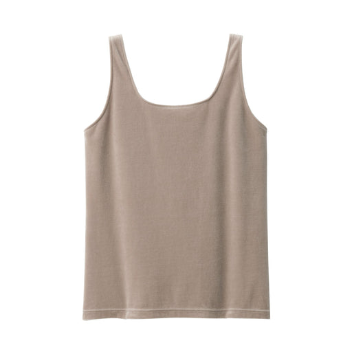 Cotton Velour Tank Top Pale Brown MUJI