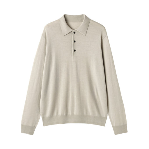 Wool Polo Shirt Ivory MUJI