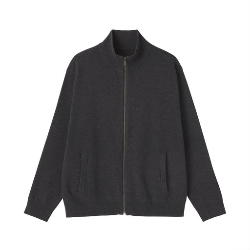 Milano Rib Full-Zip Cardigan Dark Gray MUJI