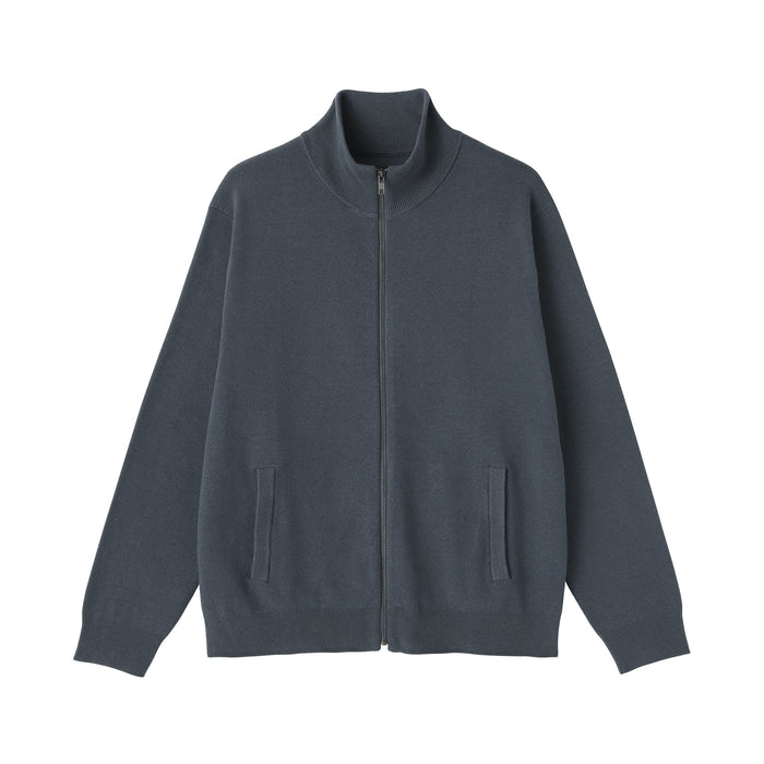 Milano Rib Full-Zip Cardigan | Men's Fall Sweaters | MUJI USA