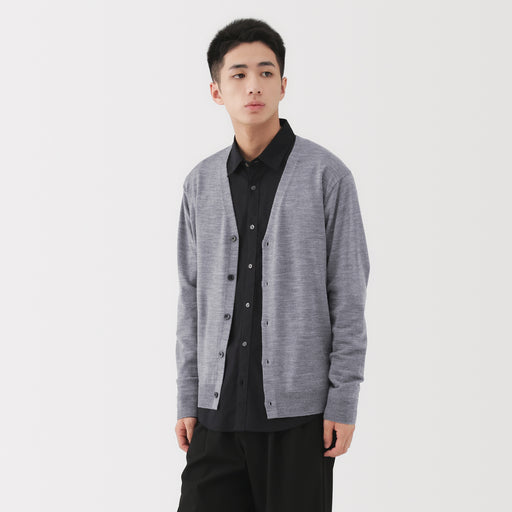 Wool V-Neck Cardigan MUJI