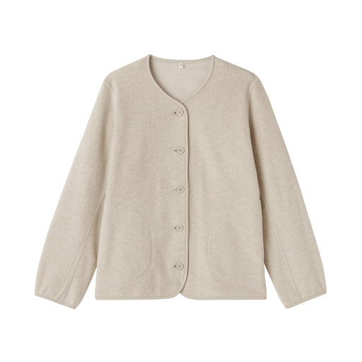 Recyclable Fleece Cardigan Oatmeal MUJI