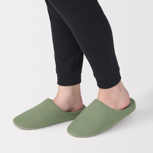 Cotton Insole Slippers Green MUJI