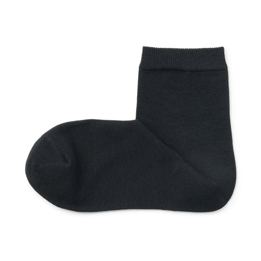 Loose Top Short Socks Black MUJI
