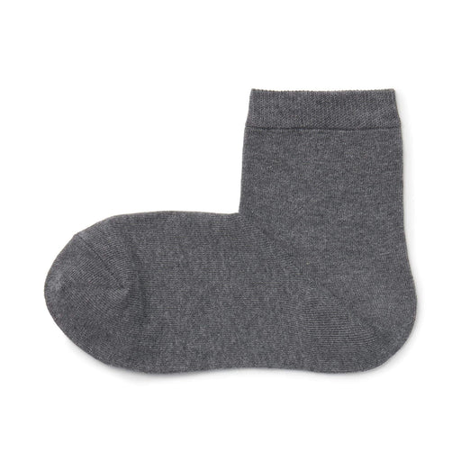 Loose Top Short Socks Charcoal Gray 23-25cm (US W7-9 M5-7.5) MUJI
