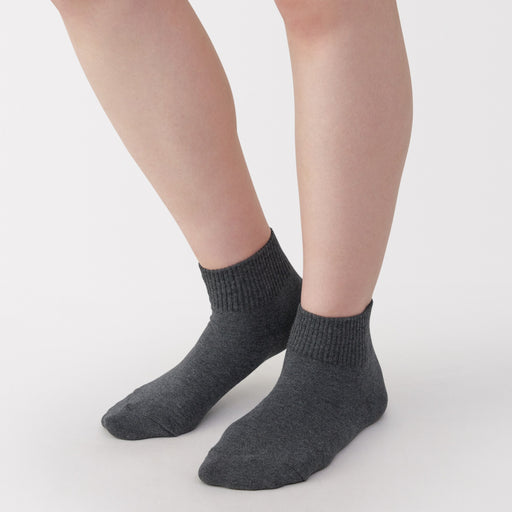 Pile Short Socks Charcoal Gray 23-25cm (US W7-9 M5-7.5) MUJI