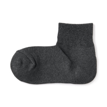 Pile Short Socks Charcoal Gray 23-25cm (US W7-9 M5-7.5) MUJI