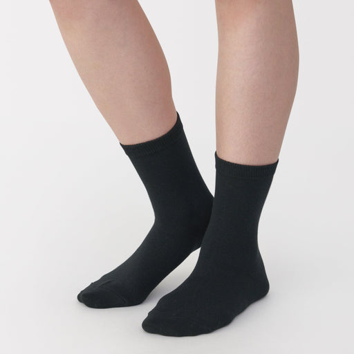 Loose Top Socks Black MUJI
