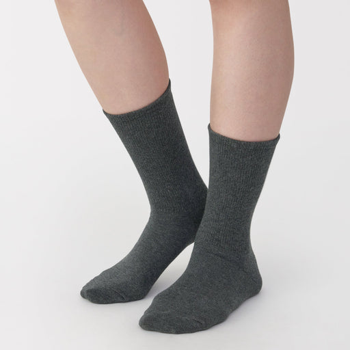 Loose Top Tapered Socks Charcoal Gray MUJI