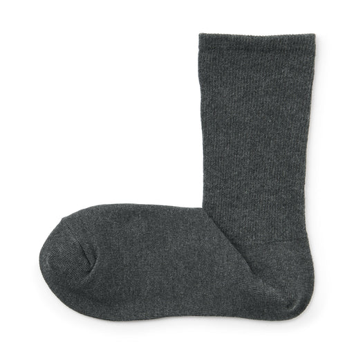 Loose Top Tapered Socks Charcoal Gray MUJI