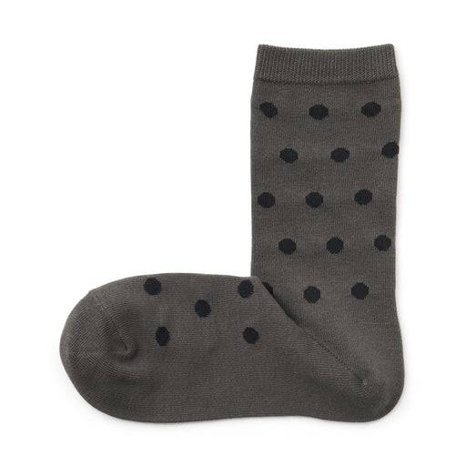 Loose Top Socks Dark Mocha Brown Pattern 23-25cm (US W7-9 M5-7.5) MUJI