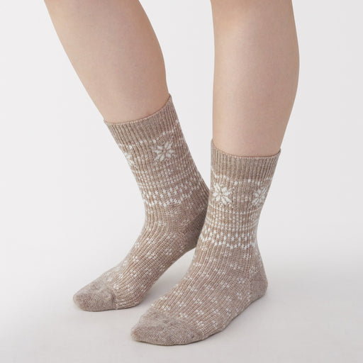 Loose Top Wool Mix Socks MUJI