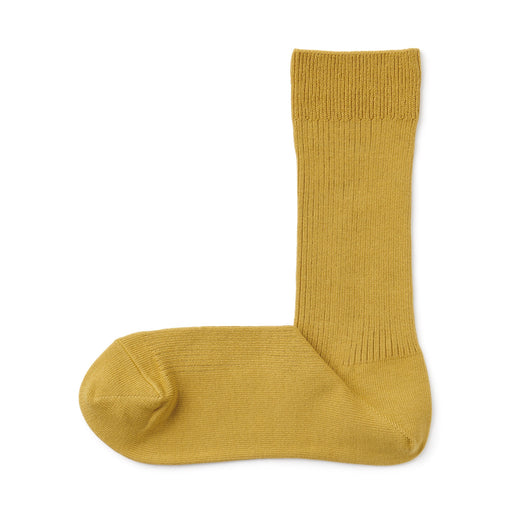 Ribbed Socks Mustard 23-25cm (US W7-9 M5-7.5) MUJI