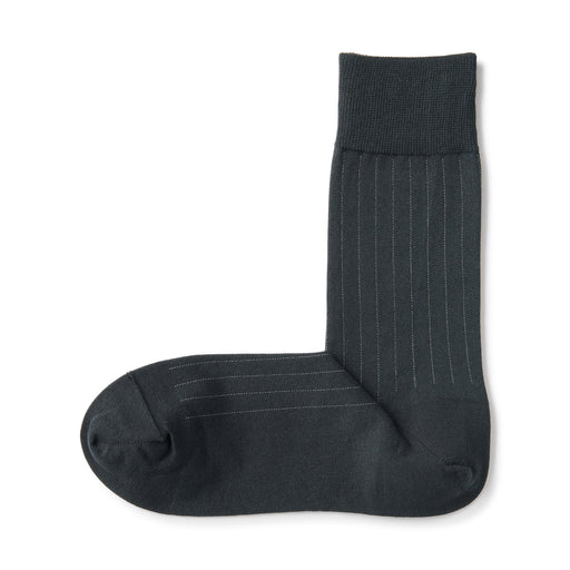 Business Socks Dark Gray Stripe 25-27cm (US W9-11 M7.5-10) MUJI