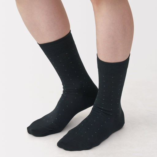 Business Socks Dark Navy Pattern 25-27cm (US W9-11 M7.5-10) MUJI