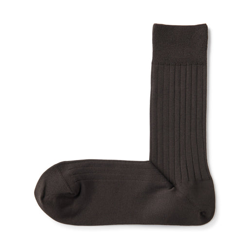 Ribbed Business Socks Brown 25-27cm (US W9-11 M7.5-10) MUJI