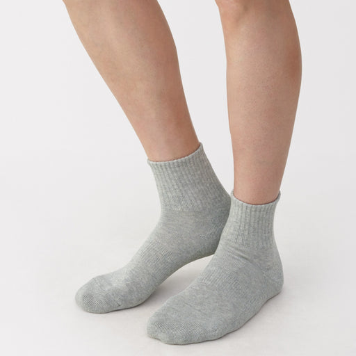 Pile Short Socks Gray MUJI
