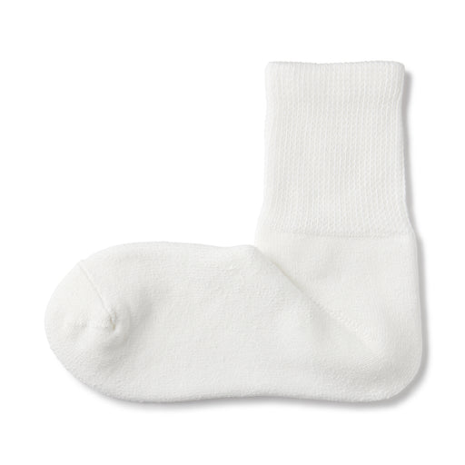 Loose Top Pile Short Socks Off White MUJI
