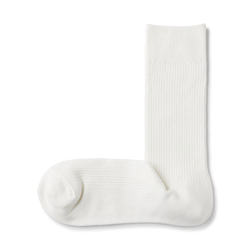 Ribbed Socks Off White MUJI