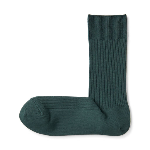 Ribbed Socks Dark Green MUJI