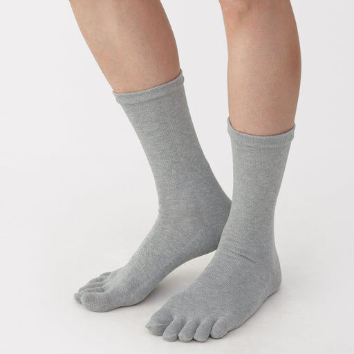 Five-Toe Socks Gray 25-27cm (US W9-11 M7.5-10) MUJI