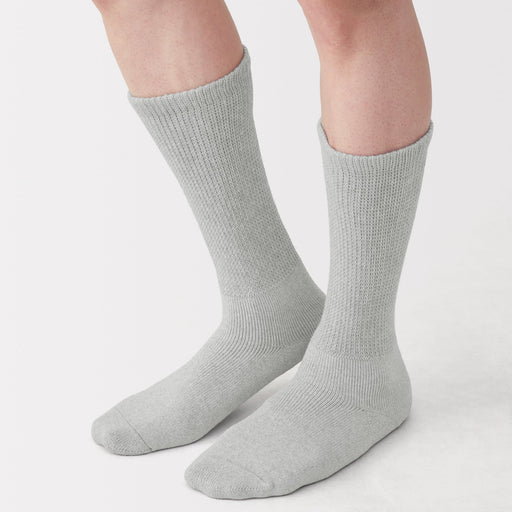 Loose Top Pile Socks Gray MUJI