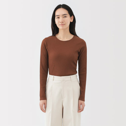 Lyocell Blend Rib T-Shirt MUJI