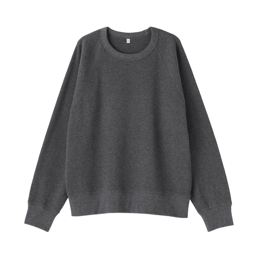 Waffle Crewneck T-Shirt Charcoal Gray MUJI