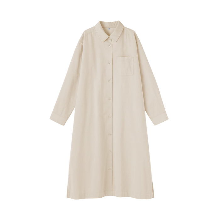 Kapok Blend Corduroy Dress | Women's Dresses | MUJI USA Ivory / XS Kapok Blend Corduroy Dress | Women's Dresses | MUJI USA Ivory / XS