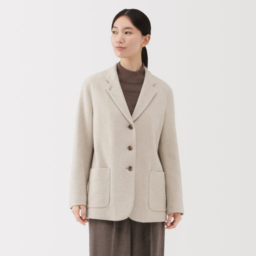 #WK39 +CAN Reclaimed Wool Blend Tweed Jacket BD10K25A MUJI