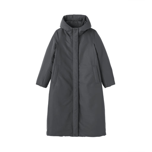 Water-Repellent Down Long Coat Medium Gray MUJI